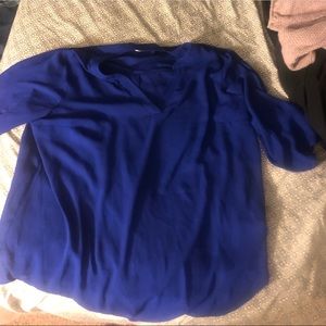 XL flowy blue blouse